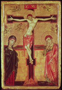 Christ on the Cross, with the Virgin Mary, St. John the Evangelist and Five Angels